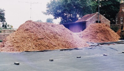 heap of wood chips